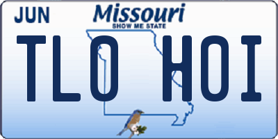 MO license plate TL0H0I