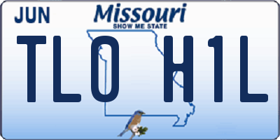 MO license plate TL0H1L