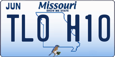 MO license plate TL0H1O
