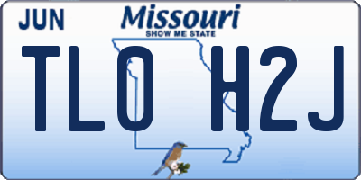 MO license plate TL0H2J