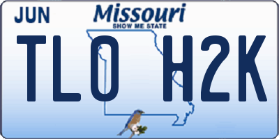 MO license plate TL0H2K