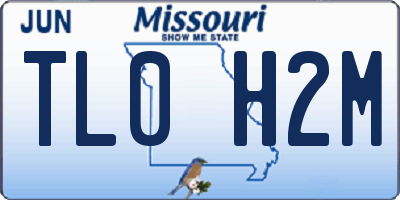 MO license plate TL0H2M