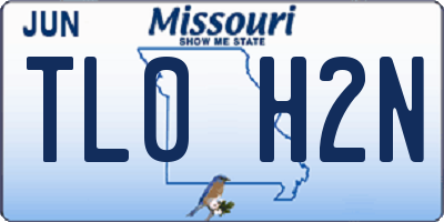MO license plate TL0H2N