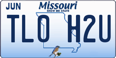MO license plate TL0H2U
