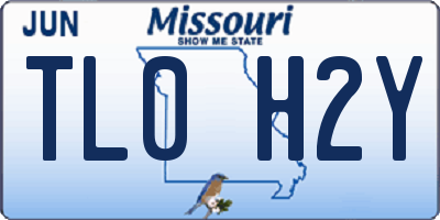 MO license plate TL0H2Y
