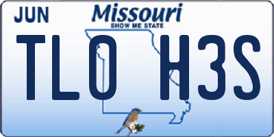 MO license plate TL0H3S
