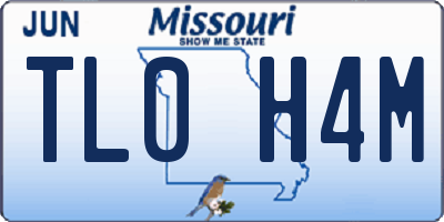 MO license plate TL0H4M