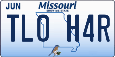 MO license plate TL0H4R