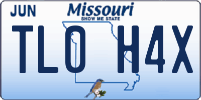MO license plate TL0H4X