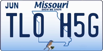 MO license plate TL0H5G