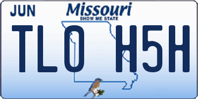 MO license plate TL0H5H