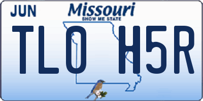 MO license plate TL0H5R