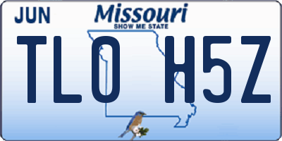 MO license plate TL0H5Z
