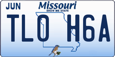 MO license plate TL0H6A