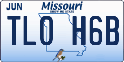 MO license plate TL0H6B