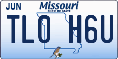MO license plate TL0H6U