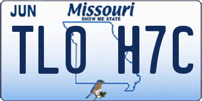 MO license plate TL0H7C