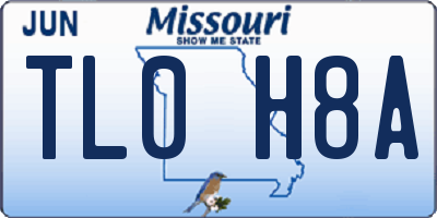 MO license plate TL0H8A