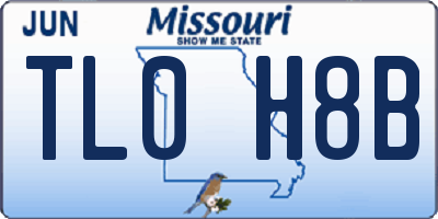 MO license plate TL0H8B