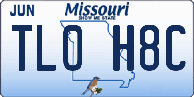 MO license plate TL0H8C