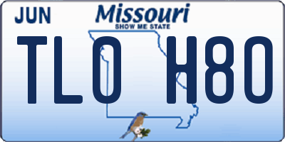 MO license plate TL0H8O