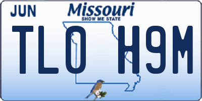 MO license plate TL0H9M