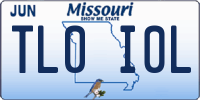 MO license plate TL0I0L