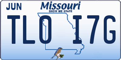 MO license plate TL0I7G