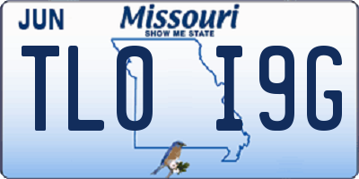 MO license plate TL0I9G