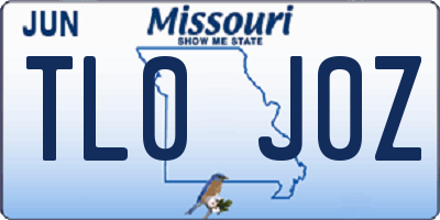 MO license plate TL0J0Z