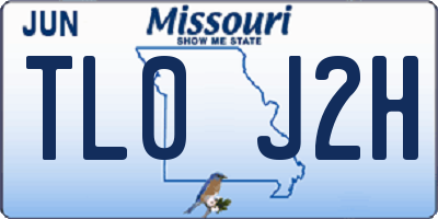 MO license plate TL0J2H