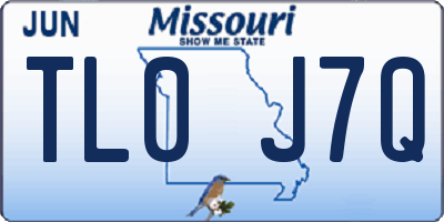 MO license plate TL0J7Q
