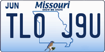 MO license plate TL0J9U