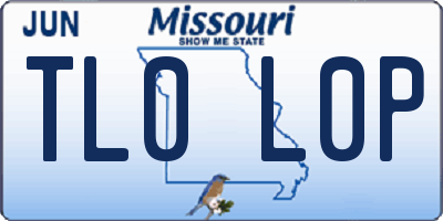 MO license plate TL0L0P