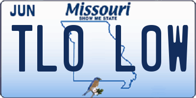 MO license plate TL0L0W