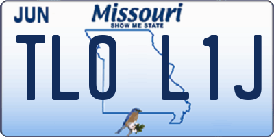 MO license plate TL0L1J