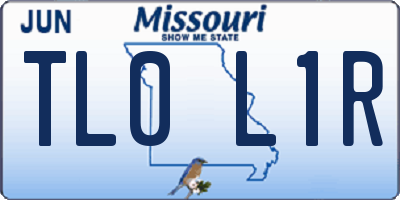 MO license plate TL0L1R
