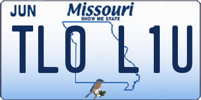 MO license plate TL0L1U