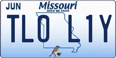 MO license plate TL0L1Y