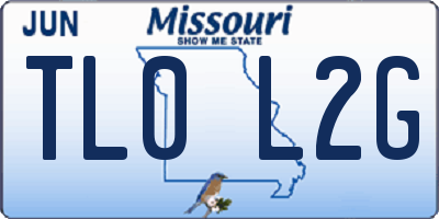 MO license plate TL0L2G