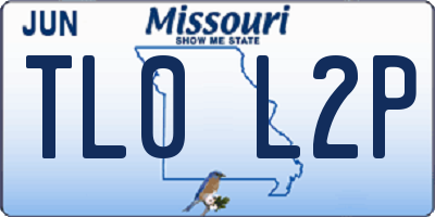 MO license plate TL0L2P