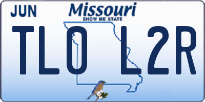 MO license plate TL0L2R