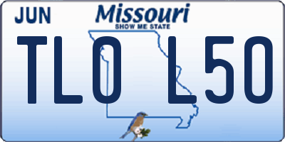 MO license plate TL0L5O