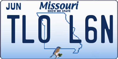 MO license plate TL0L6N