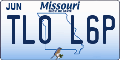 MO license plate TL0L6P