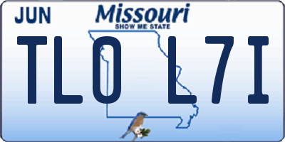 MO license plate TL0L7I