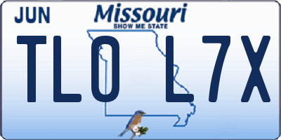 MO license plate TL0L7X