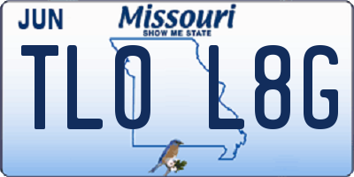MO license plate TL0L8G