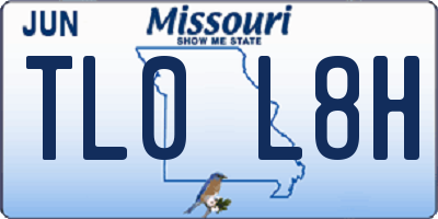 MO license plate TL0L8H