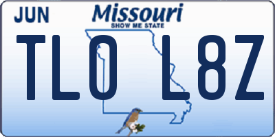 MO license plate TL0L8Z